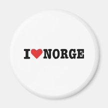 Jag älskar norge kylskåpsnagnet