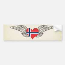 Jag älskar norgen - vingar bildekal