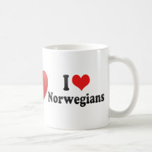 Jag älskar norrmän kaffe koppar