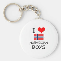 Jag älskar norska pojkar nyckelring
