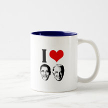 Jag älskar Obama/Biden Kaffe Muggar