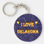 Jag älskar oklahoma avfyrar och flammar nyckel ring
