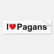 Jag älskar Pagans (för hjärta) Bildekaler