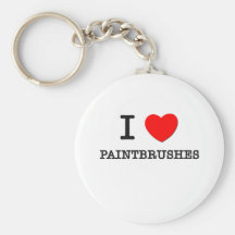 Jag älskar Paintbrushes Nyckel Ring