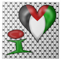 Jag älskar Palestina Keramiska Plattor