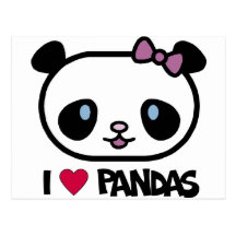 Jag älskar Pandas Vykort
