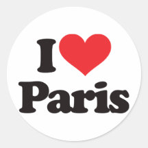 Jag älskar Paris Klistermärke