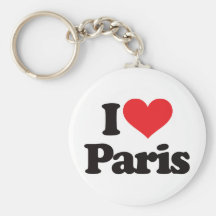 Jag älskar Paris Nyckel Ring