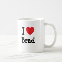 Jag älskar personlig för Brad hjärtaanpassningsbar Kaffe Muggar