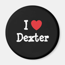 Jag älskar personlig för Dexter hjärtaanpassningsb Kylskåps Magneter