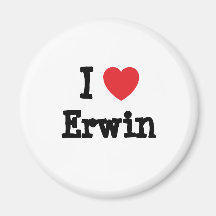 Jag älskar personlig för Erwin hjärtaanpassningsba Kylskåps Magneter