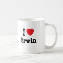 Jag älskar personlig för Erwin hjärtaanpassningsba Kaffe Koppar