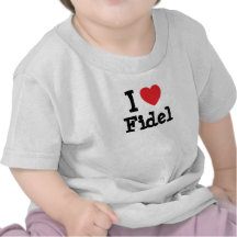 Jag älskar personlig för Fidel hjärtaanpassningsba Tee Shirts