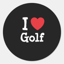 Jag älskar personlig för Golfhjärtaanpassningsbar Klistermärken