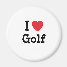 Jag älskar personlig för Golfhjärtaanpassningsbar Kylskåpmagneter