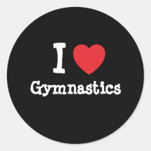 Jag älskar personlig för gymnastikhjärtaanpassning klistermärken
