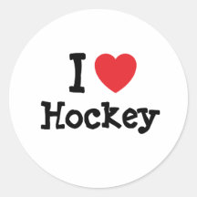 Jag älskar personlig för hockeyhjärtaanpassningsba runda klistermärken