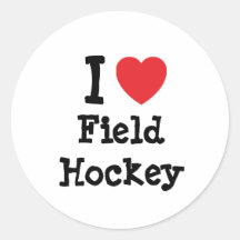 Jag älskar personlig för landhockeyhjärtaanpassnin klistermärken
