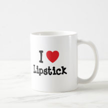 Jag älskar personlig för läppstifthjärtaanpassning kaffe kopp