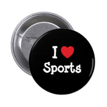 Jag älskar personlig för sporthjärtaanpassningsbar knappar med nål