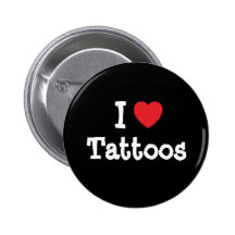 Jag älskar personlig för tatueringhjärtaanpassning knappar med nål
