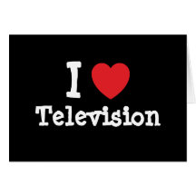 Jag älskar personlig för televisionhjärtaanpassnin hälsnings kort