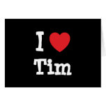 Jag älskar personlig för Tim hjärtaanpassningsbar Hälsnings Kort
