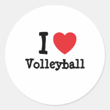 Jag älskar personlig för volleybollhjärtaanpassnin klistermärke