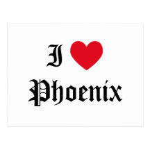 Jag älskar Phoenix Vykort