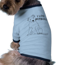 Jag älskar Pitbulls Hund Tee Shirt