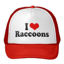 Jag älskar Raccoons Baseball Hat
