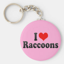 Jag älskar Raccoons Nyckelring