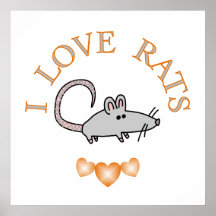 Jag älskar råttor posters