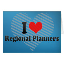 Jag älskar regionala Planners Hälsningskort