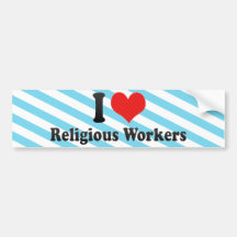 Jag älskar religiösa arbetare bildekal