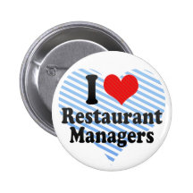 Jag älskar restaurangchefer knapp med nål