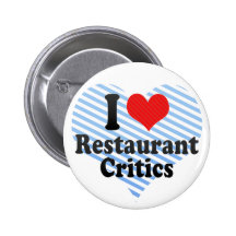 Jag älskar restaurangkritiker knappar