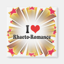 Jag älskar Rhaeto-Romantik Kylskåps Magneter