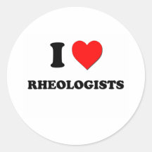 Jag älskar Rheologists Rund Klistermärke
