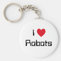 Jag älskar robotar nyckelring