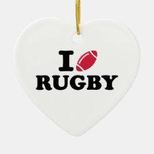 Jag älskar Rugby Julgransdekorationer