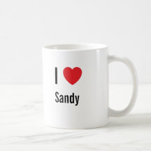 Jag älskar sandigt kaffe mugg