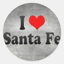 Jag älskar Santa Fe, United States Rund Klistermärke