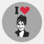 Jag älskar Sarah Palin/I hjärta Sarah Palin Klistermärke