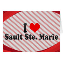 Jag älskar Sault Ste. Marie Kanada Kort