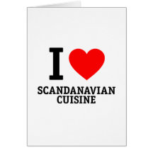 Jag älskar Scandanavian cuisine Hälsnings Kort