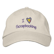 Jag älskar Scrapbooking broderade kepsar