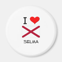 Jag älskar SELMA Alabama Magnet För Kylskåp