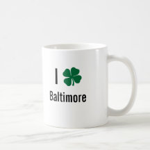 Jag älskar (shamrocken) den Baltimore st patricks  Kaffe Muggar