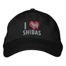 Jag älskar Shibas rosor Keps